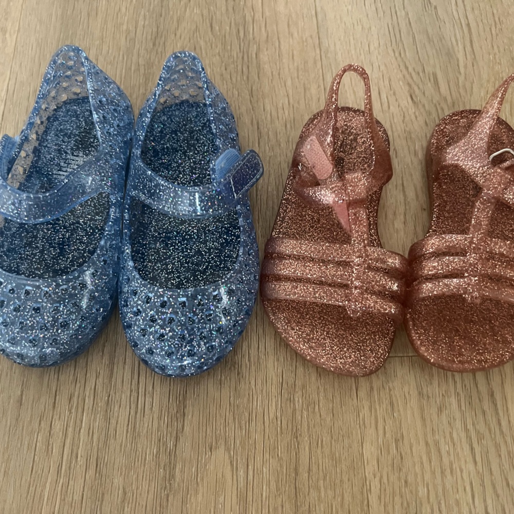 Glittery Pink and Blue Kids Jellies